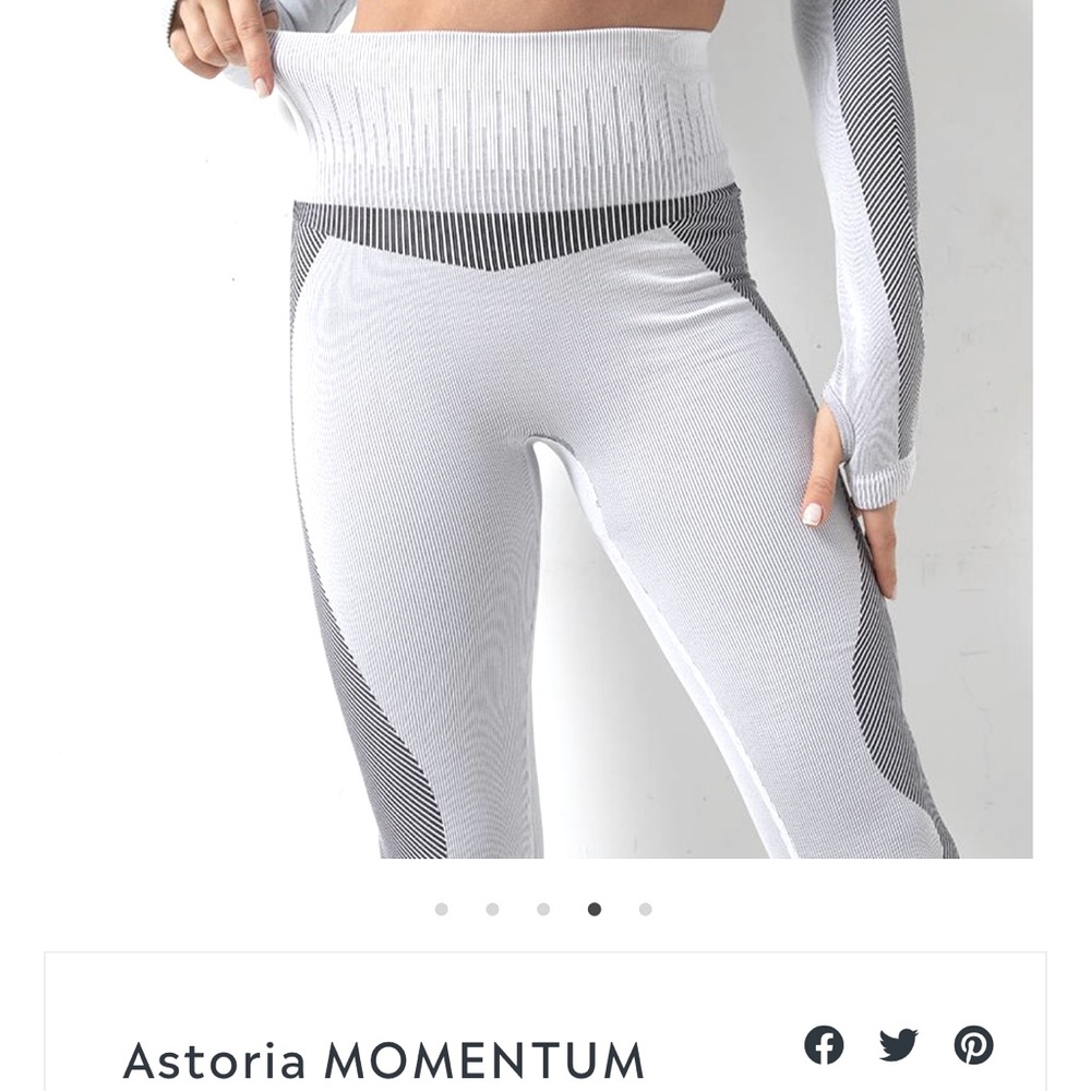 Astoria Activewear Light Gray and Black leggings